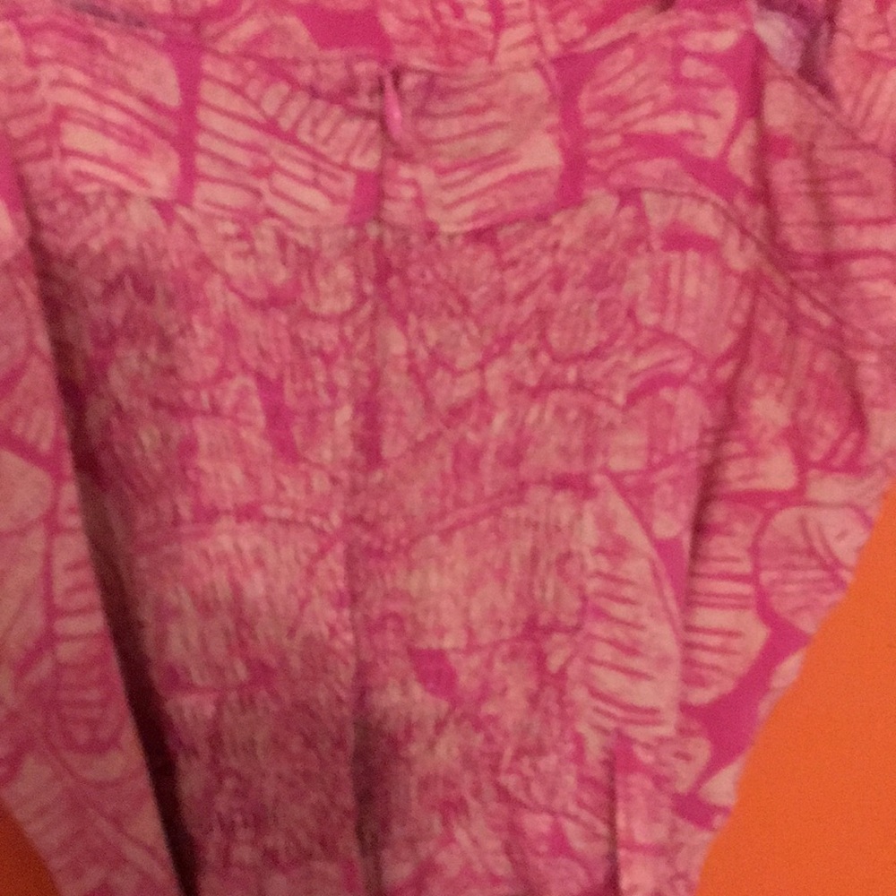 Margaritaville Pink Palm Patterned Wide Leg Pant Overall Jumpsuit Size Small XS - Picture 8 of 16